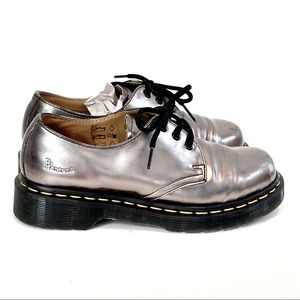 Dr Martens 1461 Oxford 3 Eye PEWTER Smooth Leather Mens Womens EU 36 US 5 Docs